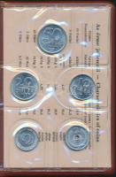 1978. 2f-10Ft 9klf "Magyar Népköztársaság" forgalmi érméi sötétbarna műbőrtokban T:1