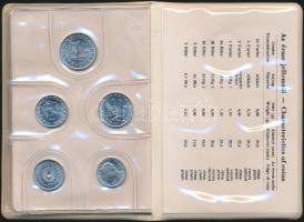 1979. 2f-10Ft 9klf "Magyar Népköztársaság" forgalmi érméi fehér műbőrtokban T:1