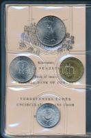 1981. 2f-10Ft 9klf "Magyar Népköztársaság" forgalmi érméi szürkéskék műbőrtokban T:1