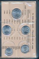 1981. 2f-10Ft 9klf "Magyar Népköztársaság" forgalmi érméi szürkéskék műbőrtokban T:1