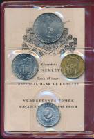 1982. 2f-10Ft 9klf "Magyar Népköztársaság" forgalmi érméi sötétbordó műbőrtokban T:1