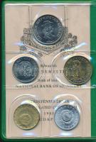 1983. 2f-20Ft 10klf "Magyar Népköztársaság" forgalmi érméi élénkzöld műbőrtokban T:1