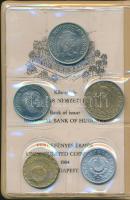 1984. 2f-20Ft 10klf "Magyar Népköztársaság" forgalmi érméi karamel műbőrtokban T:1