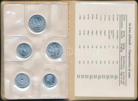 1984. 2f-20Ft 10klf "Magyar Népköztársaság" forgalmi érméi karamel műbőrtokban T:1