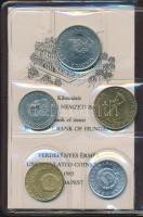 1985. 2f-20Ft 10klf "Magyar Népköztársaság" forgalmi érméi barna műbőrtokban T:1