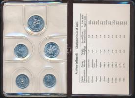 1985. 2f-20Ft 10klf "Magyar Népköztársaság" forgalmi érméi barna műbőrtokban T:1