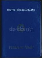 1989. 2f-20Ft 10klf "Magyar Népköztársaság" forgalmi érméi sötétkék műbőrtokban T:1
