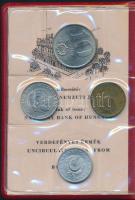 1971. 2f-10Ft 9kklf "Magyar Népköztársaság" forgalmi érméi bordó műbőrtokban T:1