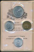 1972. 2f-10Ft 9kklf "Magyar Népköztársaság" forgalmi érméi vajszínű műbőrtokban T:1