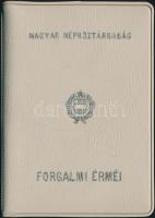 1972. 2f-10Ft 9kklf "Magyar Népköztársaság" forgalmi érméi vajszínű műbőrtokban T:1