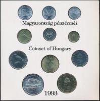 1993. 10f-200Ft 11klf db, szettben(1 lapos), benne 200Ft Ag "MNB" T:BU