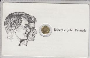 DN. "Robert és John Kennedy" modern mini Au pénz 0.333 minőségű T:BU Eredeti vákuum díszcsomagolásban! / ND. "Robert and John Kennedy" modern mini Au(0.333) coin C:BU