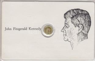 DN. "J.F. Kennedy" modern mini Au pénz 0.333 minőségű T:BU Eredeti vákuum díszcsomagolásban! / ND. "J.F Kennedy" modern mini Au(0.333) coin C:BU