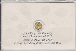 DN. "J.F. Kennedy" modern mini Au pénz 0.333 minőségű T:BU Eredeti vákuum díszcsomagolásba...