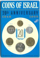 Izrael 1968. 1A-1L 6klf értékű forgalmi sor papír dísztokban T:1 Israel 1968. 1 Agora - 1 Lira set with 6 pieces of various values C:UNC