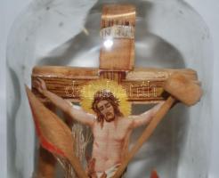 Türelemüveg 1938, Jézus a kereszten, létra mozog, 15 cm