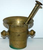 Bronz mozsár (11 cm, 1 kg) és törője (21 cm, 0,5 kg.)/ Bronz mortars