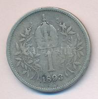 Ausztria 1893. 1K Ag T:3 Austria 1893. 1 Corona Ag C:F