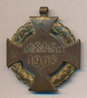 1908. "Katonai Jubileumi Kereszt" mellszalag nélkül T:3
1908. Diamond Jubilee Cross for th...