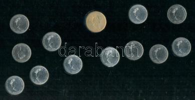 Kanada 1992. 25c (12x) + 1$ Díszszett emlékpénzekkel, eredeti tokban T:1
Canada 1992. 25 Cents (12x)...