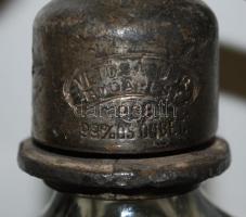 1938 "Globus szikvizüzem Scheibner Miklós Budapest IX. Ranolder u. 18" feliratú szódásüveg...