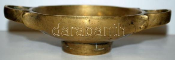 Réz viaszolvasztó tégely / 
Brass wax-melting bowl, d: 13cm (19cm)