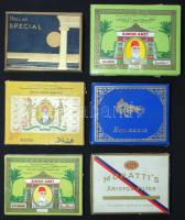 6db régi, brit, egyiptomi, bolgár, ill. görög cigarettás dobozka /  Vintage cigarette boxes