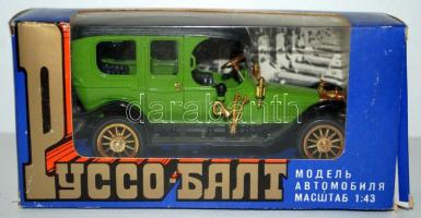 Russo-Balt fém autómodell eredeti dobozában /  Metal model car in original box, 14x7x4cm