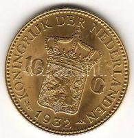 Hollandia 1932. 10G "Wilhelmina" arany 6,729g T:2+