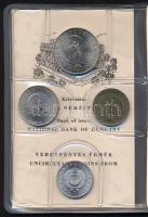 1981. 2f-10Ft 9klf "Magyar Népköztársaság" forgalmi érméi szürkéskék műbőrtokban T:1