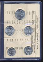 1989. 2f-20Ft 10klf "Magyar Népköztársaság" forgalmi érméi sötétkék műbőrtokban T:1