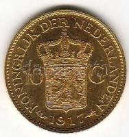 Hollandia 1917. 10G "Wilhelmina" arany 6,729g T:2+