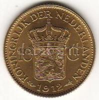 Hollandia 1912. 10G "Wilhelmina" arany 6,729g T:2+