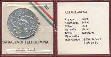 1984. 500Ft Ag "Sarajevoi Téli Olimpia" T:BU patina Csak 8000db! Eredeti tokban, tanúsítvá...