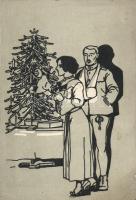 Soldier and his wife, christmas tree (EB)