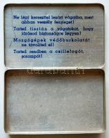 VIII. Bányásznap fém cigarettás doboz a Lágymányosi Dohánygyártól, 7x11x2cm