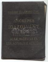 1951 MÁV arcképes igazolvány közszolgálati alkalmazottak és családtagjaik részére
