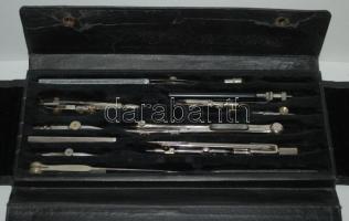 Turán Precízió Írószergyár VII.P. körzőkészlet eredeti tokjában