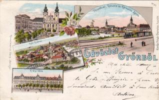 1897! Győr hosszúcímzéses litho (kis szakadás)