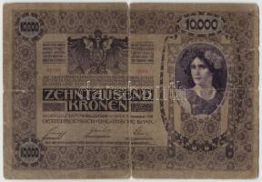 1918. 10.000K piros "Magyarország" körbélyegzővel T:IV
