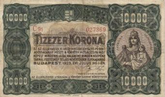 1923. 10.000K "Orell Füssli Zürich" T:III