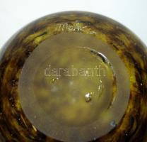 Művészi fújt üvegváza, alján Mohr jelzéssel, többrétegű, hibátlan, m:14 cm, d:9 cm /Hungarian artist...