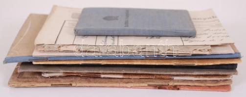 cca 1920-1940 13 darab vegyes bizonyítvány és igazolvány