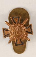 ~1940. "A Hazáért" tűzkereszt kis gomblyukjelvénye T:2 Hungary ~1940. miniature of Fire Cross with Swords and Wreath C:XF