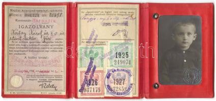 1923 MÁV fényképes igazolványok, egyik egész-bőrben