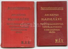 1923 MÁV fényképes igazolványok, egyik egész-bőrben