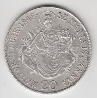 1848KB 20Kr Ag "V. Ferdinánd" T:2