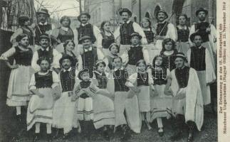 Hungarians in national costumes in the München Hungarian home