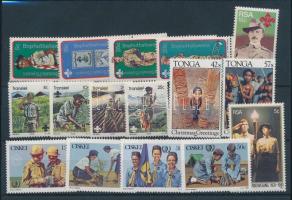 Scout composition 16 stamps, Cserkész összeállítás 16 bélyeg