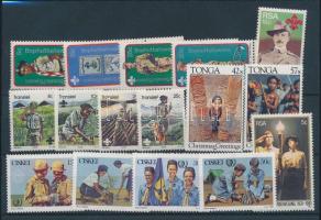 Cserkész összeállítás 16 bélyeg Scout composition 16 stamps